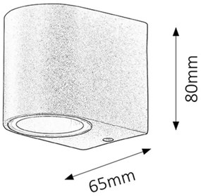 Rabalux 8029 - Kültéri fali lámpa CHILE 1xGU10/35W/230V
