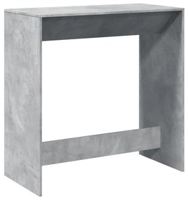betonszürke szerelt fa bárasztal 102 x 50 x 103,5 cm