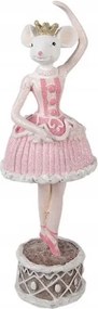 Karácsonyi dekoráció balerina egér
