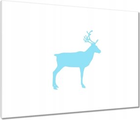 Vászonkép 80x60 Kék rénszarvas