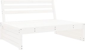 vidaXL fehér kerti tömör fenyőfa középső kanapé 120 x 80 cm