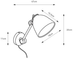 Markslöjd 108964 - TILT fali lámpa 1xE27/60W/230V szürke