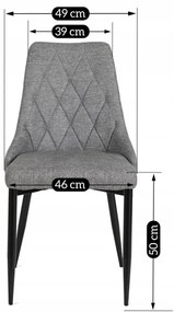 Szürke Szövet Étkezőszék. CORK 2