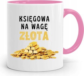 Rózsaszín Bögre Ajándék Könyvelőnek, fényképes nyomattal