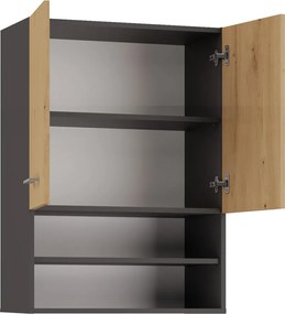 Pola mini DK felső fürdőszoba szekrény, antracit-tölgy
