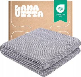 Pamut takaró "Verbena" ágytakaró Pléd Kék 200×220 cm