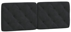 fekete bársony fejtámla párna 140 cm