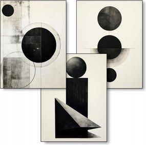 Våszonkép szoba poszter 3db 30x40cm modern absztrakt bézs #552