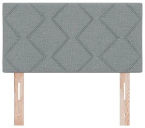 Fejtámla Gyémánt Blokkos Design Világosszürke 80 cm Szövet