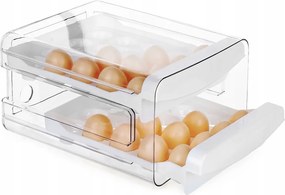 40 Tojástartó Doboz Konyhai rendszerező Hűtőszekrényhez Emeletes