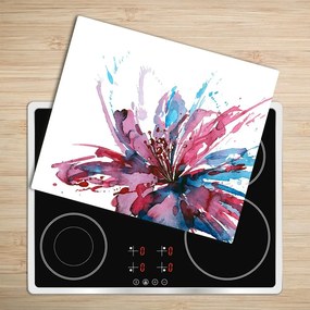 Üveg vágódeszka absztrakt virág 60x52 cm