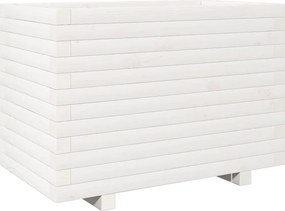 vidaXL fehér tömör fenyőfa virágláda 70 x 40 x 49,5 cm