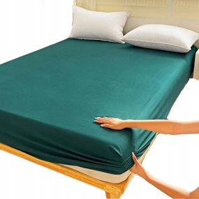 90X200-AS Lepedő Mikroszálas Gumival Gierekhoff Vastag Üvegzöld