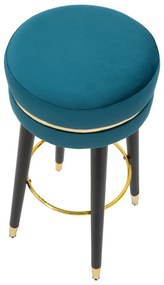 Türkiz kárpitozott bárszék (ülésmagasság 74 cm) Paris – Mauro Ferretti