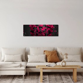 A 3D absztrakció képe (órával) (90x30 cm)