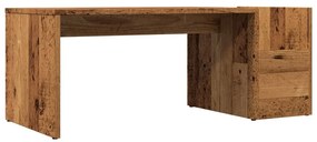 Antik fa színű szerelt fa dohányzóasztal 90 x 45 x 35 cm