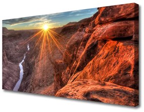 Vászonkép Sun Desert Landscape 120x60 cm