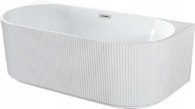 Szabadon álló fali kád 160x75 csíkos akril fali