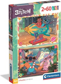 Disney Lilo és Stitch, A csillagkutya Galactic Vacation 2x60 db-os puzzle Clementoni