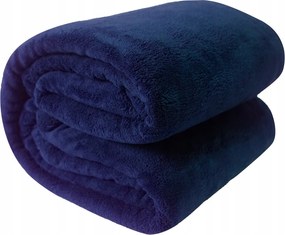 Nagy puha takaró pléd ágytakaró 200x220 cm sötétkék színek dekoratív ajándék
