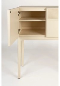 Krémszínű komód tölgyfa dekorral 80x100x45 cm June – Zuiver