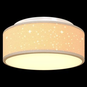 Mennyezeti Lámpák Csillagos Lámpaernyővel Taupe Ø 30 cm Szövet E27