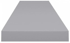 Szürke MDF lebegő fali polc 120 x 23,5 x 3,8 cm
