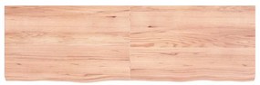világosbarna kezelt tömör tölgyfa fali polc 160 x 50 x (2-6) cm