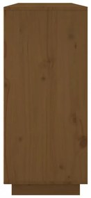 mézbarna tömör fenyőfa tálalószekrény 120x35x80 cm