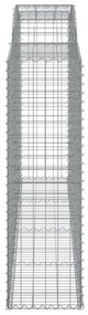 9 db íves horganyzott vas gabion kosár 300x50x160/180 cm