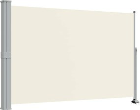 vidaXL krémszínű behúzható oldalsó terasz napellenző 160 x 300 cm