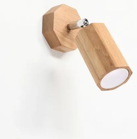 Sollux SL.1028 - Fali spotlámpa ZEKE 1xGU10/40W/230V tölgy