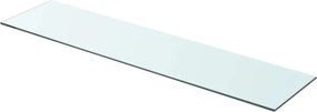vidaXL 90x20 cm átlátszó panel üvegpolc
