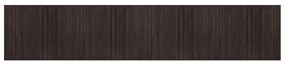 négyszögletű sötétbarna bambusz szőnyeg 80 x 400 cm