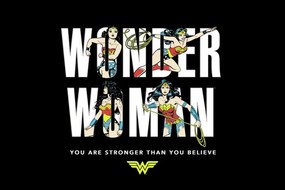 Művészi plakát Wonder Woman - You are strong, (40 x 26.7 cm)