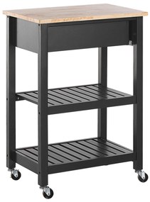 Divatos Fekete Zsúrkocsi HIUMA Beliani