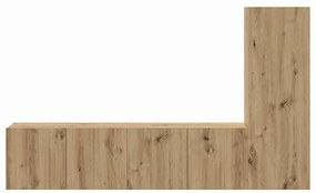 TV szekrény garnitúra 3 pcs kézműves tölgy 60 x 30 x 30 cm