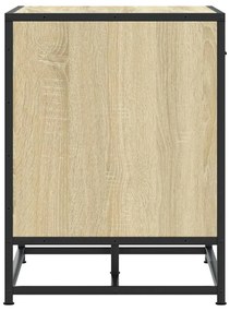 cipőpad Sonoma tölgy 60x40x53,5 cm Gépelt fa és fém
