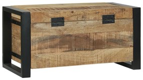 Tároló ládák 60x30x30cm Tömör Mangófából és Fém