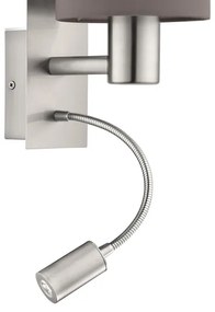 Eglo 96481 - LED flexibilis lámpa PASTERI 1xE27/40W+LED/3,8W szürke