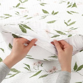 Goldea krepp párnahuzat - jázmin virágmintás 40 x 40 cm