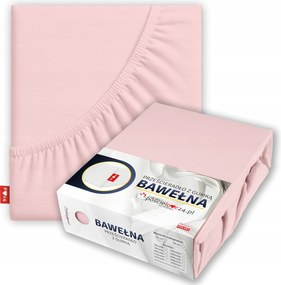 Gumis lepedő 120x200 Vastag Pamut Prémium Oldal 30 cm Púderrózsaszín