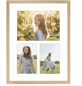 Képkeret 3 képhez 10x15 cm 15x21 cm tölgy fotógaléria 30x40 cm Framai