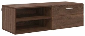 TV szekrény fiókkal barna tölgy 100.5 x 39 x 30 cm Faanyag