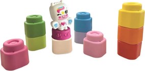 Színes Clemmy Unicorn puha építőkocka szett 10 db-os figurával Clementoni