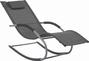 Avenberg Merida kerti hintaszék, fekete, 147 x 63 x 88 cm