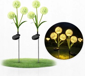 Napelemes lámpa beszúrható fokhagyma dekoratív Led 2db pitypang alkonyérzékelő