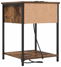 Éjjeliszekrény 2 pcs Füstölt tölgy 42 x 41 x 56 cm Faanyag