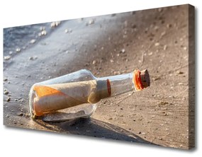 Canvas kép Letter Bottle Beach Art 120x60 cm