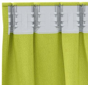 Függönyök függönyökkel 2 pcs Alma zöld 260x140cm Poliészter